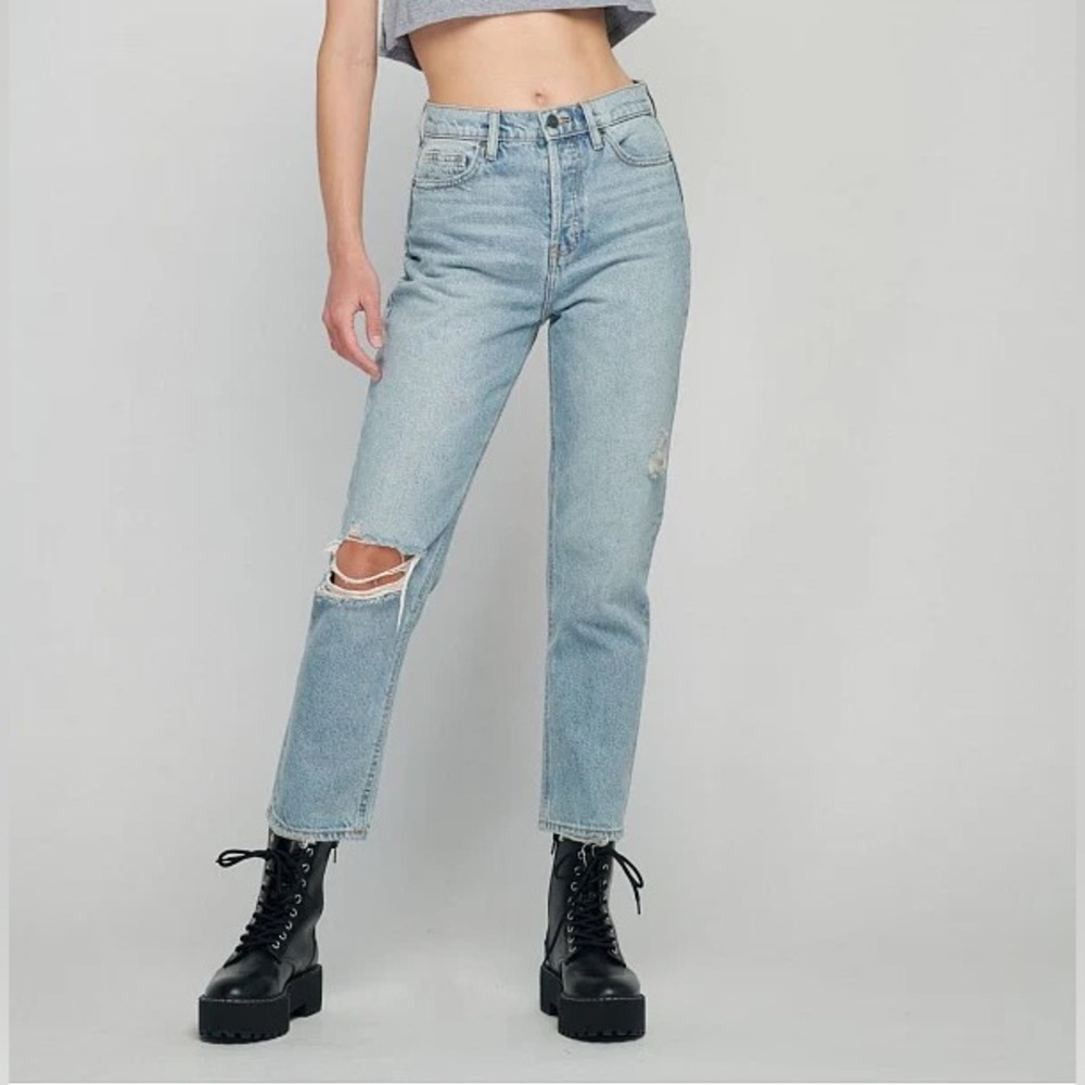 Hidden Tracey Boutique Denim Light Wash Distressed High Rise Straight Jean 29